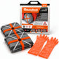 AutoSock model AF16 for forklifts includes two snow socks, a pair of gloves and the product packaging