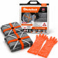 AutoSock model AL64 for trucks and buses includes two snow socks, a pair of gloves and the product packaging